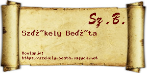 Székely Beáta névjegykártya